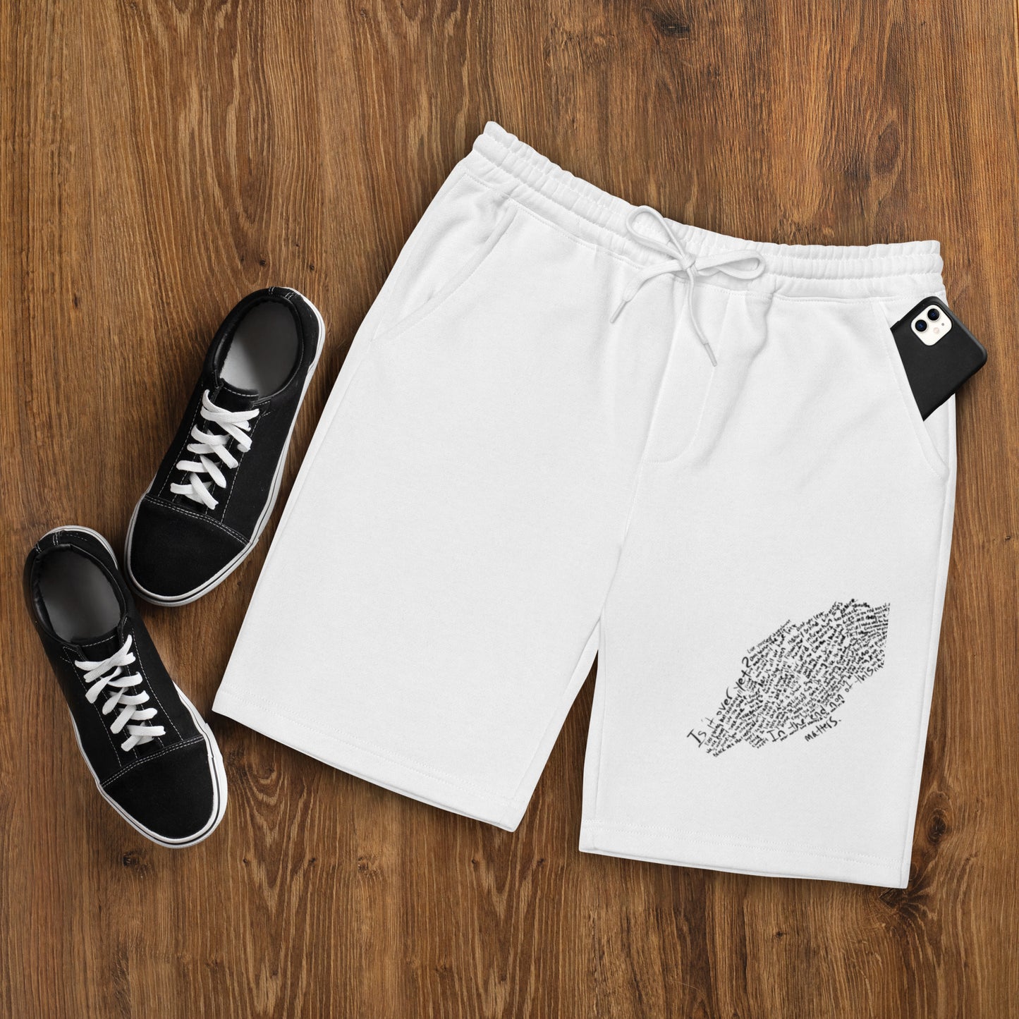 Words of Feather Flock Together Mens fleece shorts