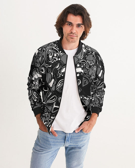 Gray Perception Unisex Bomber Jacket