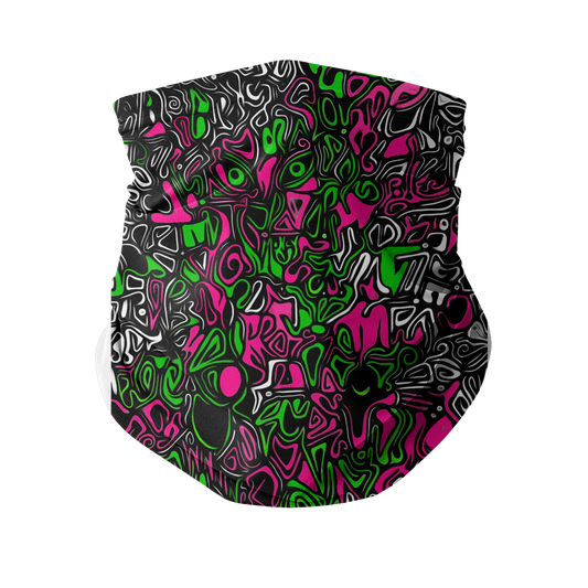 Pop Green and Pink  Neck Gaiter