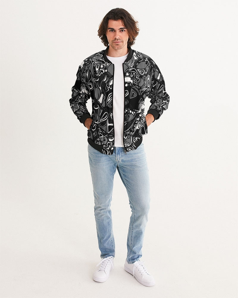 Gray Perception Unisex Bomber Jacket