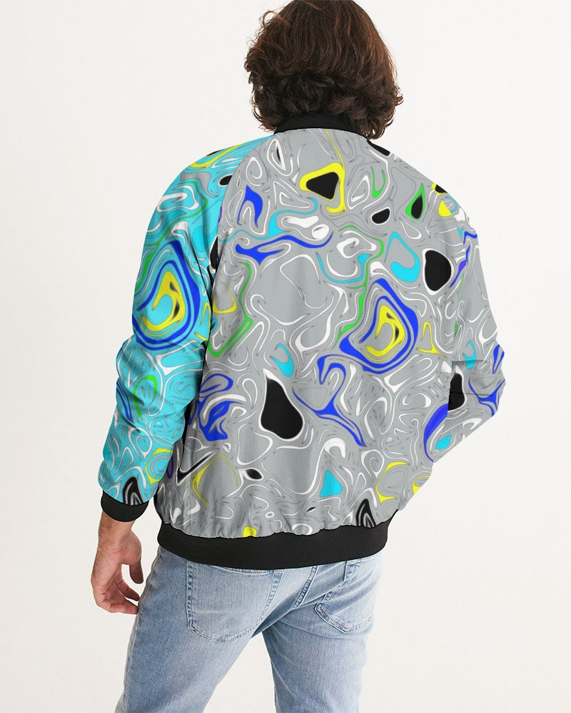 Graffiti Gray Men's Bomber Jacket