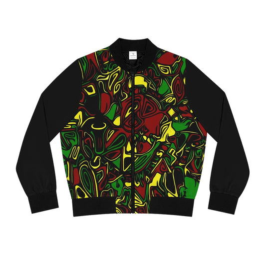 Women’s Rasta Bomber Jacket Black Sleeve