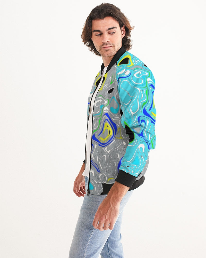 Graffiti Gray Men's Bomber Jacket