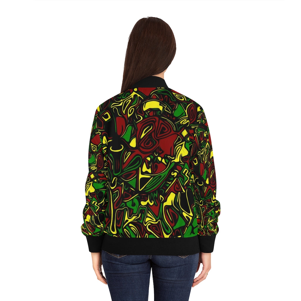 Women's Rasta Bomber Jacket