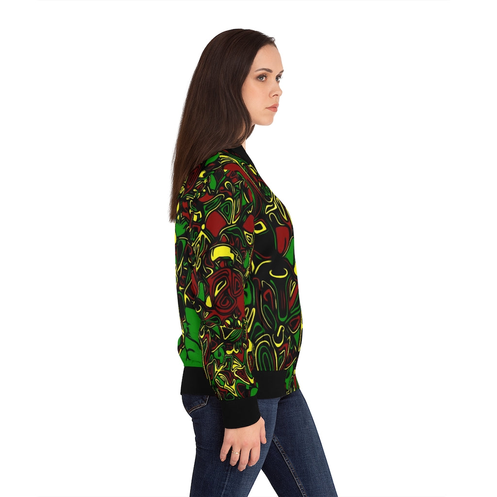 Women's Rasta Bomber Jacket