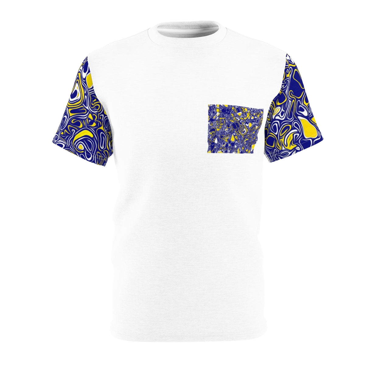 Blue & Yellow Print Cut & Sew Tee