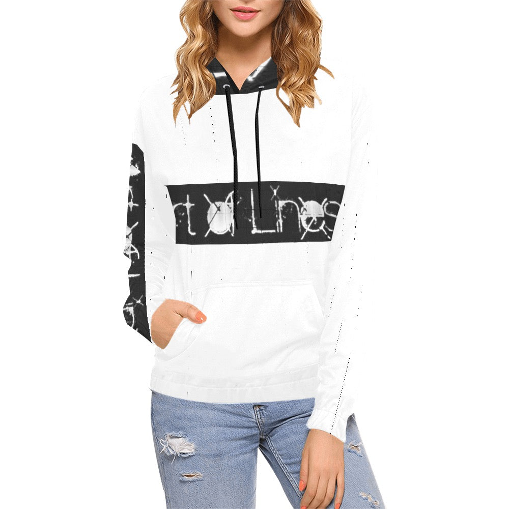 Women's Print Hoodie one sleeve