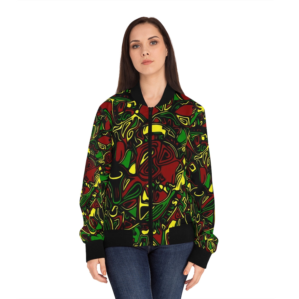 Women's Rasta Bomber Jacket