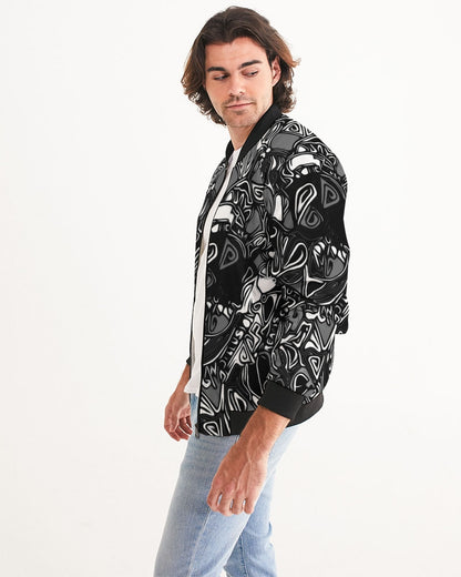 Gray Perception Unisex Bomber Jacket
